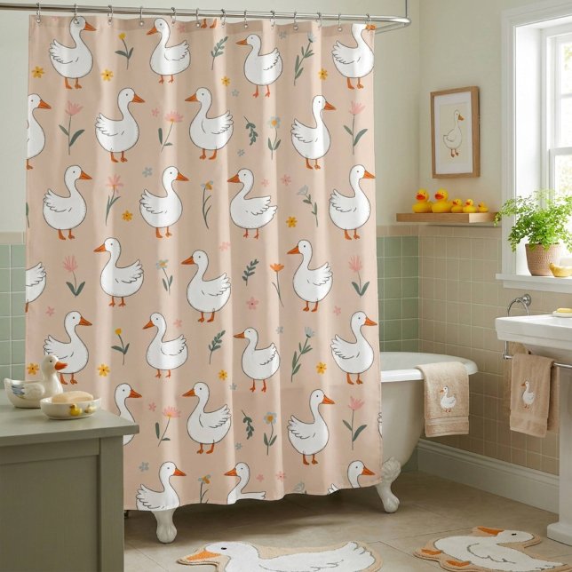 Rideaux De Douche Canard Fleur Sauvage Enfants (Créateur téléchargé)