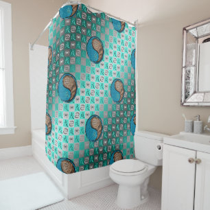 Rideaux De Douche Cancer & Earth Dog