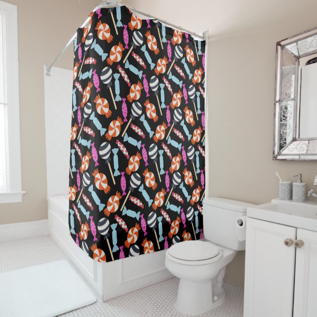 Rideaux De Douche Candy pattern | Lollies pattern | lollipop 37 (En situation)