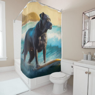 Rideaux De Douche Cane Corso Beach Surf Peinture
