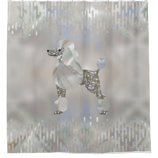 Rideaux De Douche Caniche de luxe de perle et d'ormeau