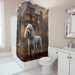 Rideaux De Douche Caniche Halloween Épouvantable