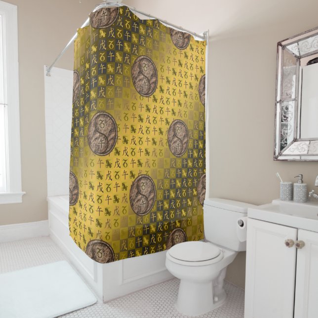 Rideaux De Douche Capricorne & Cheval de Terre (En situation)