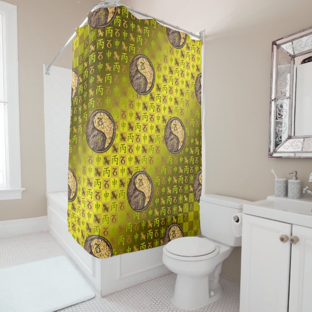 Rideaux De Douche Capricorne & Singe de feu (En situation)