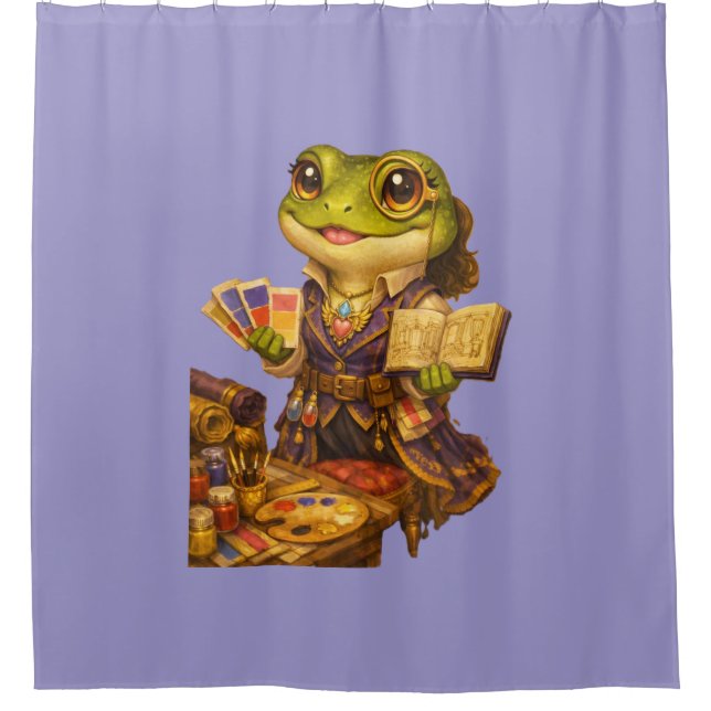 Rideaux De Douche Caractère de grenouille créatrice de royaume (Devant)