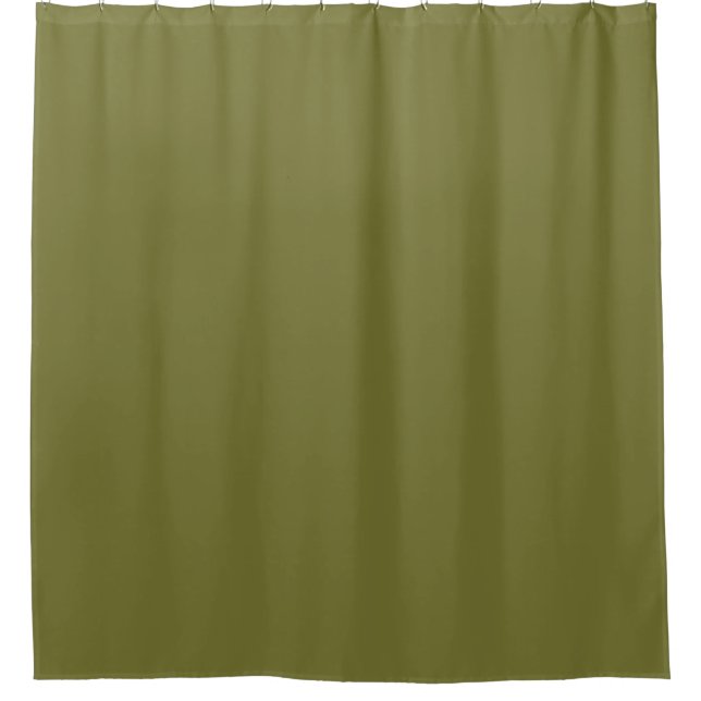 Rideaux De Douche Cardamom Graine Vert Couleur Solide Imprimer, Terr (Devant)