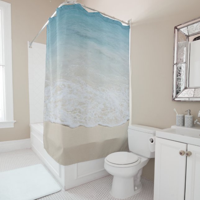 Rideaux De Douche Caribbean Ocean Beach Bliss 6 (En situation)