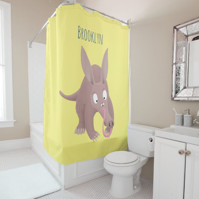 Rideaux De Douche Caricature amusante de Aardvark (En situation)