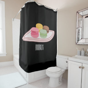 Rideaux De Douche Caricature de Macaron