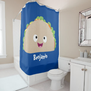 Rideaux De Douche Caricature joli sourire taco dessin animé