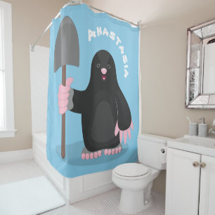 Rideaux De Douche Caricature mole joyeux