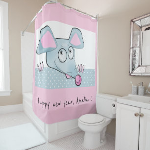 Rideaux De Douche Caricature souris rat Nouvel An 2020 symbole enfan