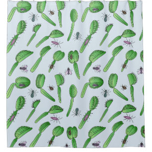 Rideaux De Douche Carnivores bleus
