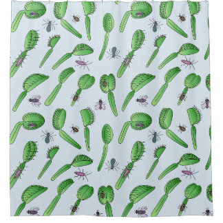 Rideaux De Douche Carnivores bleus