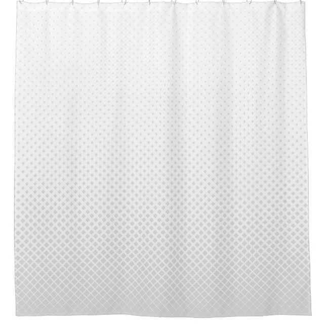 Rideaux De Douche Carré demi-ton blanc gris (Devant)