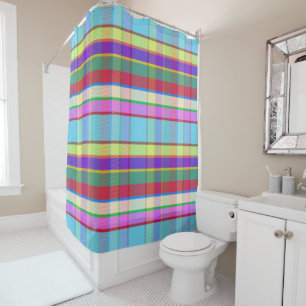 Rideaux De Douche Carreaux arc-en-ciel RD