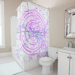 Rideaux De Douche Carte aéronautique