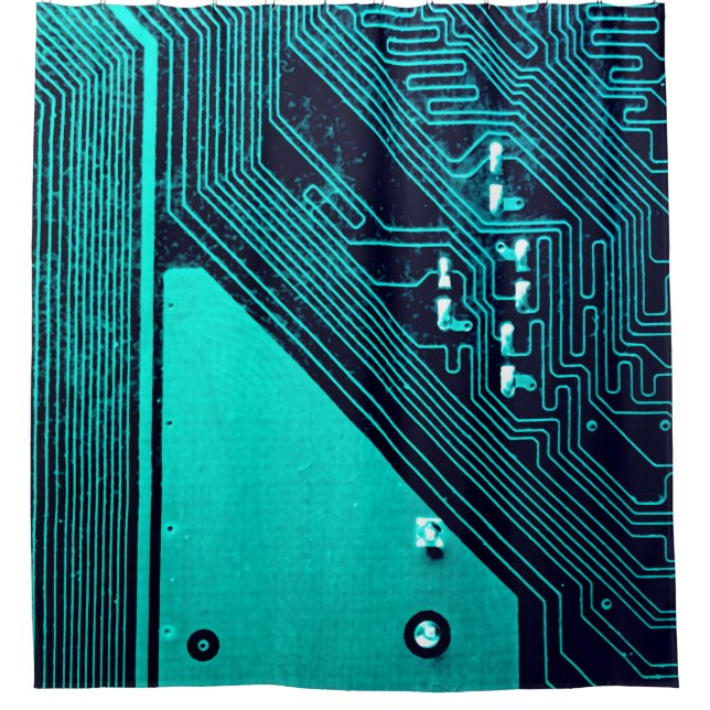 Rideaux De Douche Carte de circuit. Matériel informatique électroniq (Devant)
