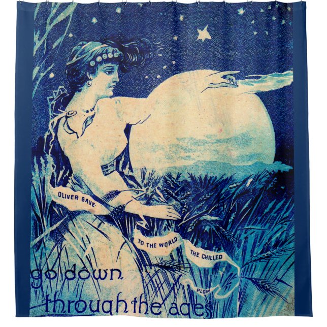 Rideaux De Douche Carte de commerce victorienne Oliver Chilled Plow (Devant)