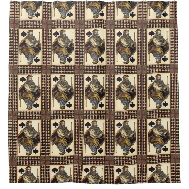 Rideaux De Douche Carte de jeu King of Spades par Vision Studio (Devant)