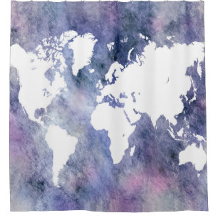 Rideaux De Douche Carte du monde Design 65