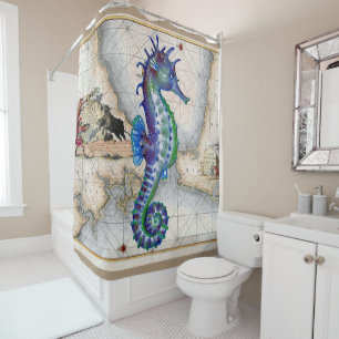 Rideaux De Douche Carte Gibraltar d'hippocampe