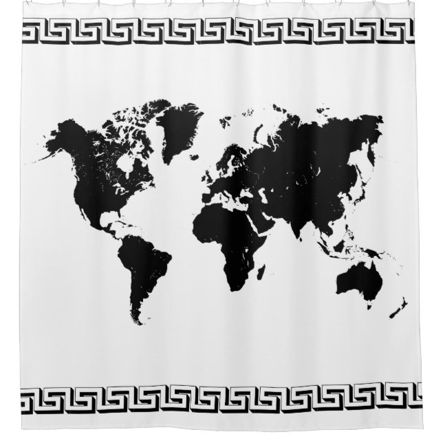 RIDEAUX DE DOUCHE CARTE MONDIALE (Devant)