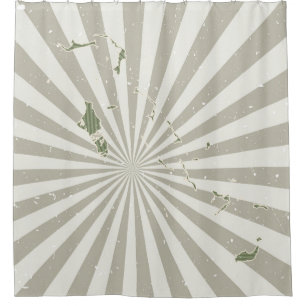 Rideaux De Douche Carte vintage des Bahamas. Poster Grunge avec la c