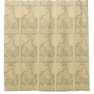 Rideaux De Douche Carte vintage du Grand Canyon (1908)