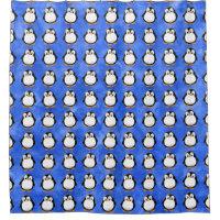 Carton en pingouin sur mesure Aquarelle bleue