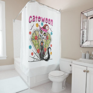 Rideaux De Douche Catoween Halloween