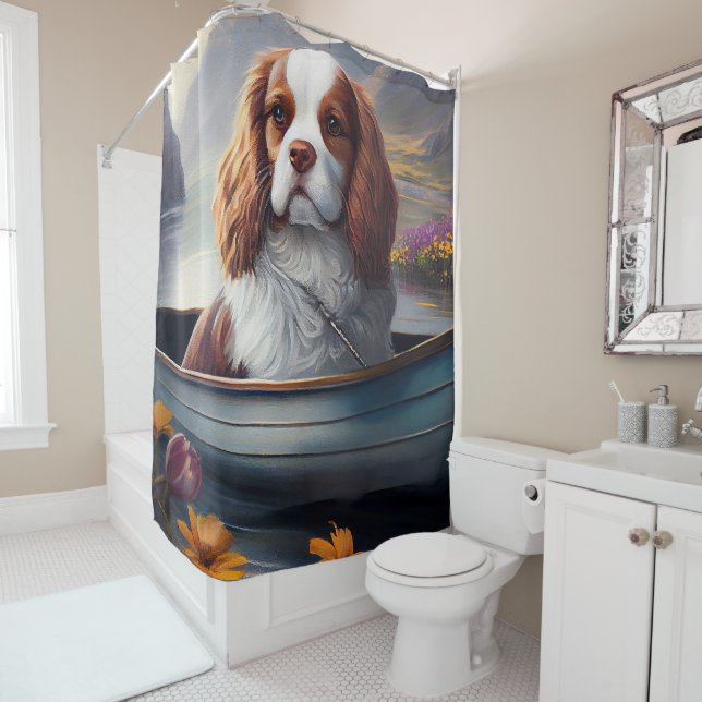 Rideaux De Douche Cavalier King sur une rame : une aventure Pittores (En situation)