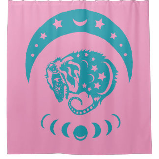 Rideaux De Douche Céleste Crécent Lune Possum Nature Whimsical