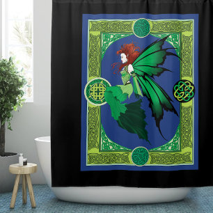 Rideaux De Douche Celtic Knot Work Green Fairy
