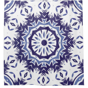Rideaux De Douche Céramique d'azulejo d'ornement portugaise. Des min