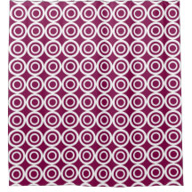 Cercles concentriques bordeaux Rétro 70