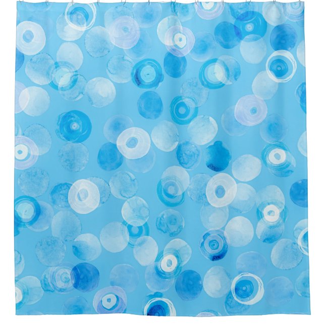 Rideaux De Douche Cercles d'hiver : Pois Abstraits. (Devant)