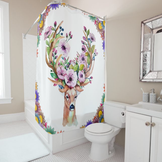 Rideaux De Douche Cerf (En situation)