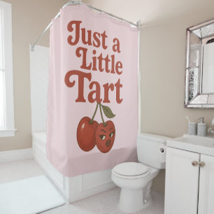 Rideaux De Douche Cerise Sassy juste un peu acidulé rétro rouge et r