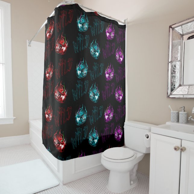Rideaux De Douche Cerise sauvage (En situation)