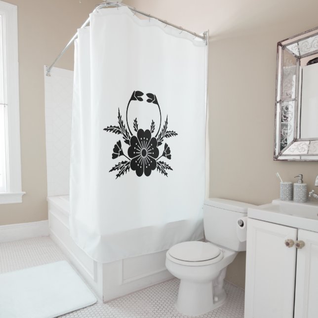Rideaux De Douche Cerisier en forme de crabe (EDO) (En situation)