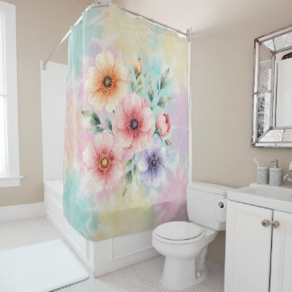 Rideaux De Douche C'est le moment de faire fleurir les florales Tie