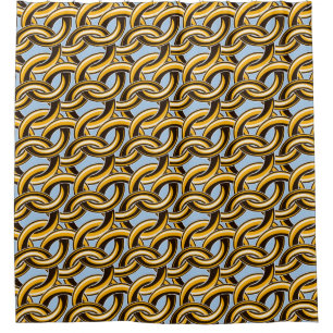Rideaux De Douche Chaîne d'or maillons motif sans faille