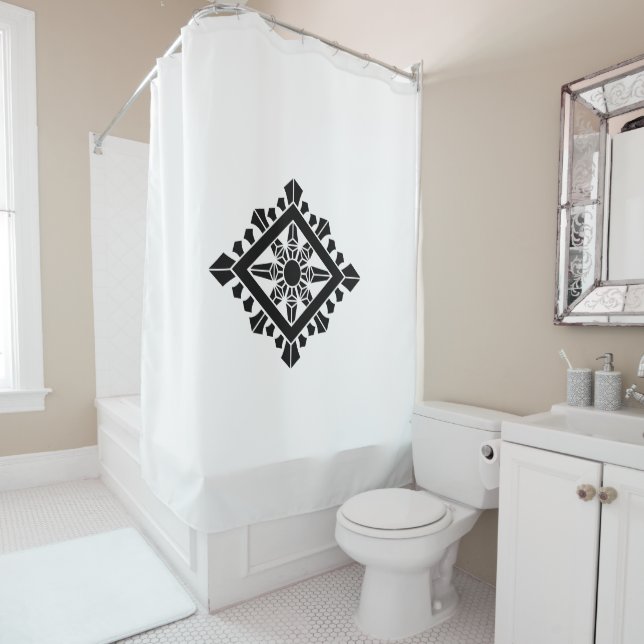 Rideaux De Douche chakra dharma rhombique (En situation)