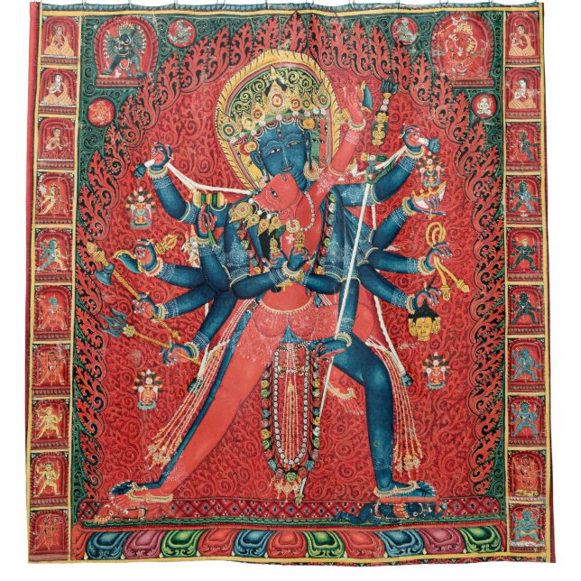Rideaux De Douche Chakrasamvara Et Consort Vajravarahi (Devant)