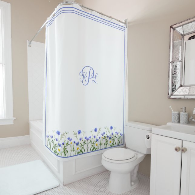 Rideaux De Douche Champ de marguerites (En situation)