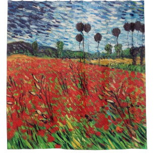 Rideaux De Douche Champ De Poppies Vincent Van Gogh