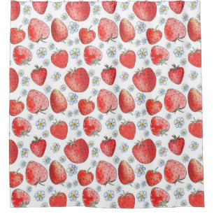 Rideaux De Douche Champs de fraises : Fraîcheur d'été