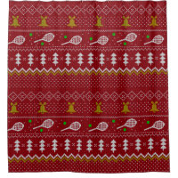 Chandail de Noël de Tennis Motif tricoté Rouge Noë