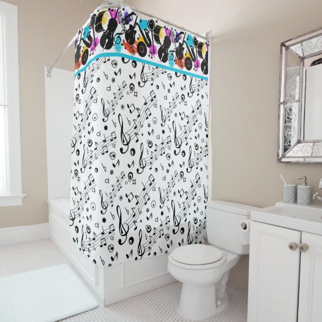 Rideaux De Douche Chanter sous la douche (En situation)